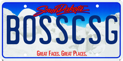SD license plate BOSSCSG