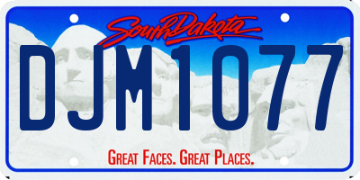 SD license plate DJM1077