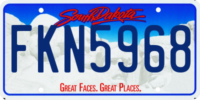 SD license plate FKN5968