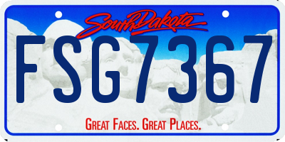 SD license plate FSG7367