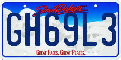 SD license plate GH69L3