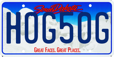 SD license plate HOG50G