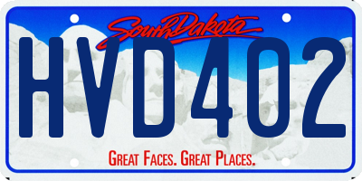 SD license plate HVD402