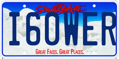 SD license plate I60WER