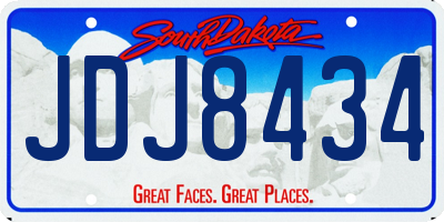 SD license plate JDJ8434