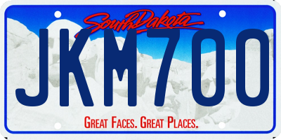 SD license plate JKM700