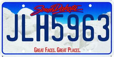 SD license plate JLH5963
