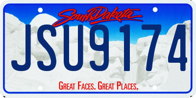 SD license plate JSU9174