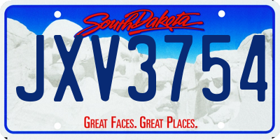 SD license plate JXV3754