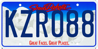 SD license plate KZR088