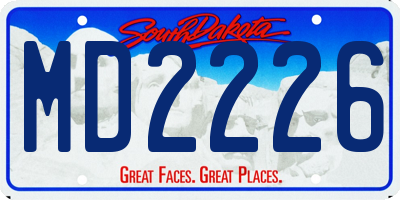 SD license plate MD2226