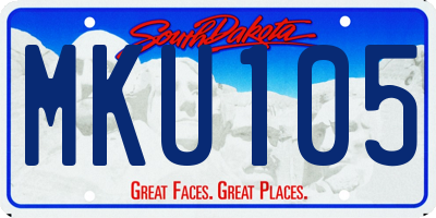 SD license plate MKU105