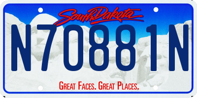 SD license plate N70881N