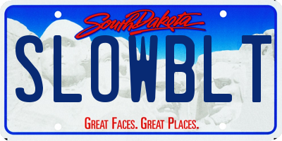 SD license plate SLOWBLT