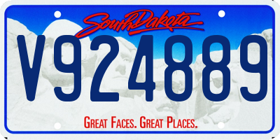 SD license plate V924889