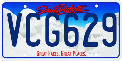 SD license plate VCG629