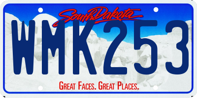 SD license plate WMK253