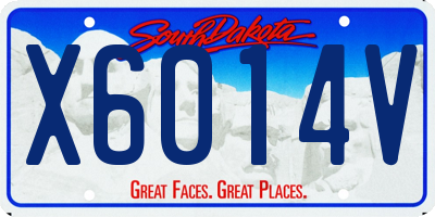 SD license plate X6014V