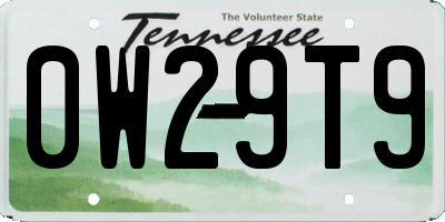 TN license plate 0W29T9