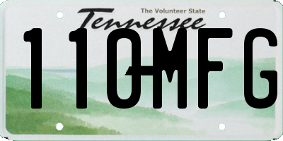 TN license plate 110MFG