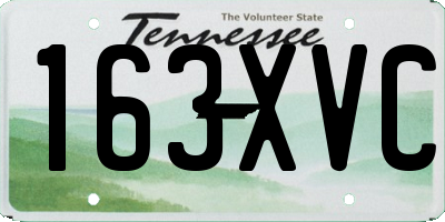 TN license plate 163XVC