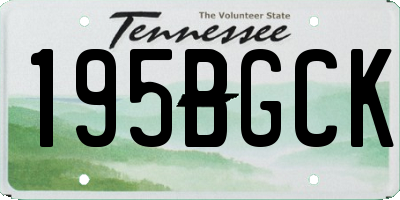 TN license plate 195BGCK