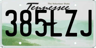 TN license plate 385LZJ