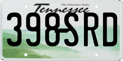 TN license plate 398SRD