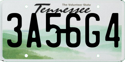 TN license plate 3A56G4