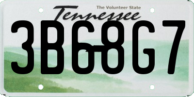 TN license plate 3B68G7