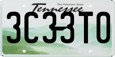 TN license plate 3C33T0