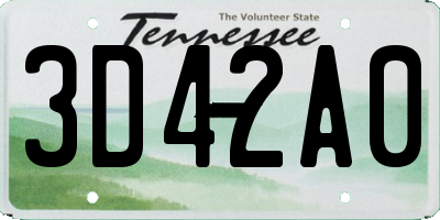TN license plate 3D42A0