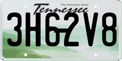 TN license plate 3H62V8