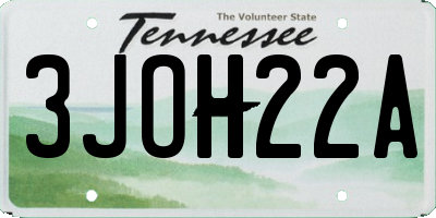 TN license plate 3JOH22A