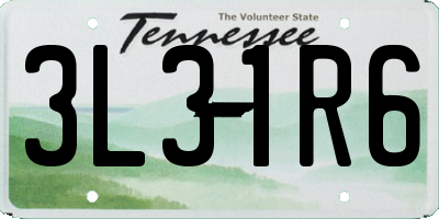 TN license plate 3L31R6