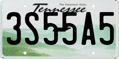 TN license plate 3S55A5