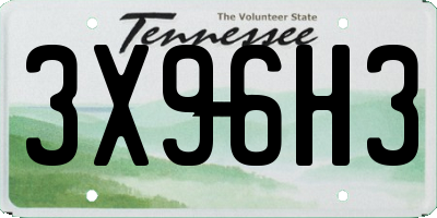 TN license plate 3X96H3