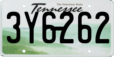 TN license plate 3Y6262