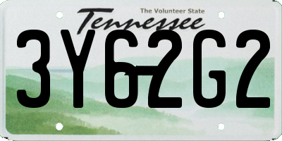 TN license plate 3Y62G2