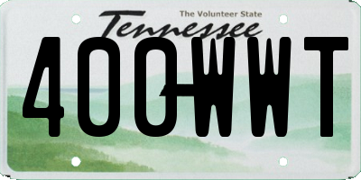 TN license plate 400WWT