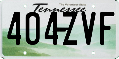 TN license plate 404ZVF