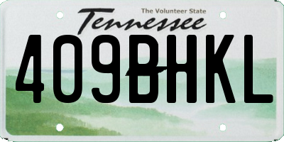 TN license plate 409BHKL