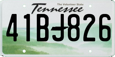 TN license plate 41BJ826