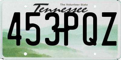 TN license plate 453PQZ