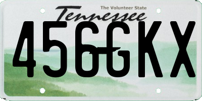 TN license plate 456GKX