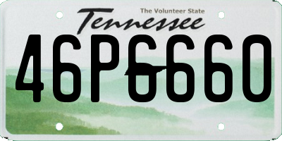 TN license plate 46P6660