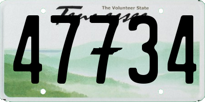 TN license plate 47734