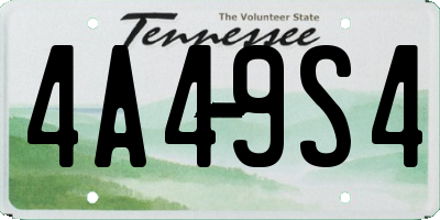 TN license plate 4A49S4