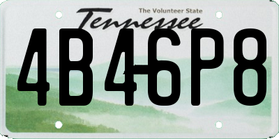 TN license plate 4B46P8