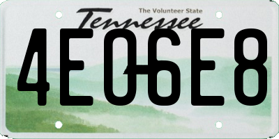 TN license plate 4EO6E8